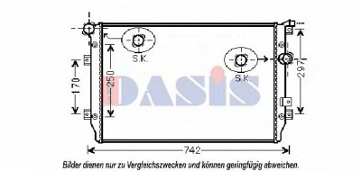 AKS DASIS 040014n -  Радиатор, охлаждение двигателя